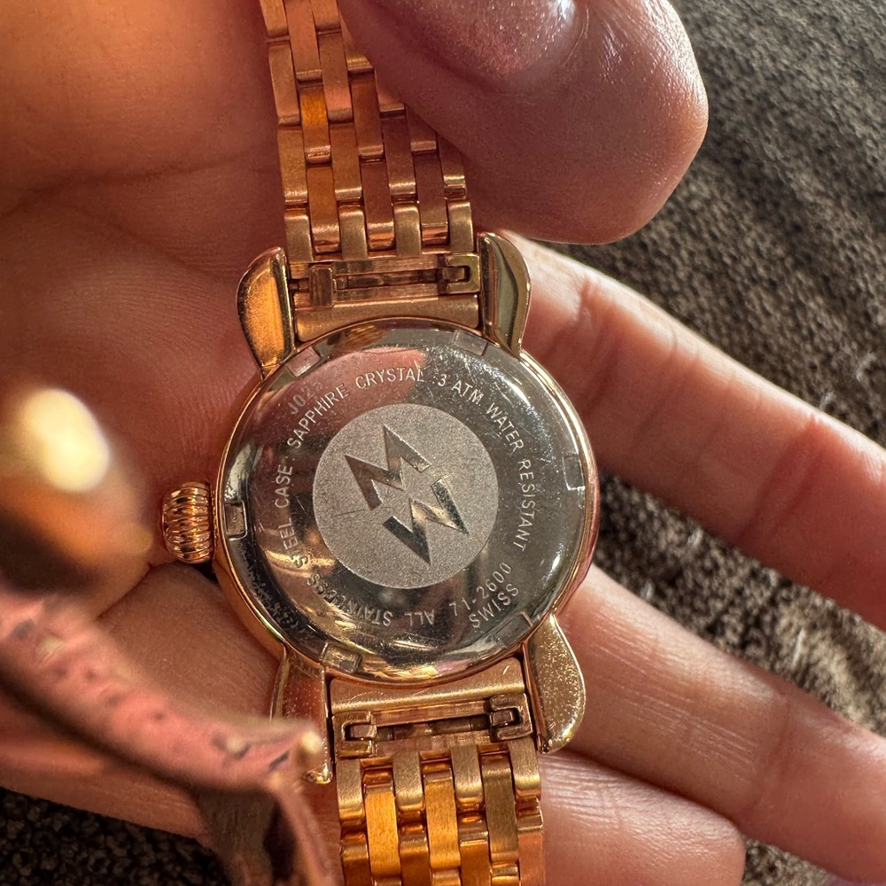 $3900 Stunning Michele CSX Diamond Rose Gold Watch 26mm Excellent Condition - Picture 3 of 16